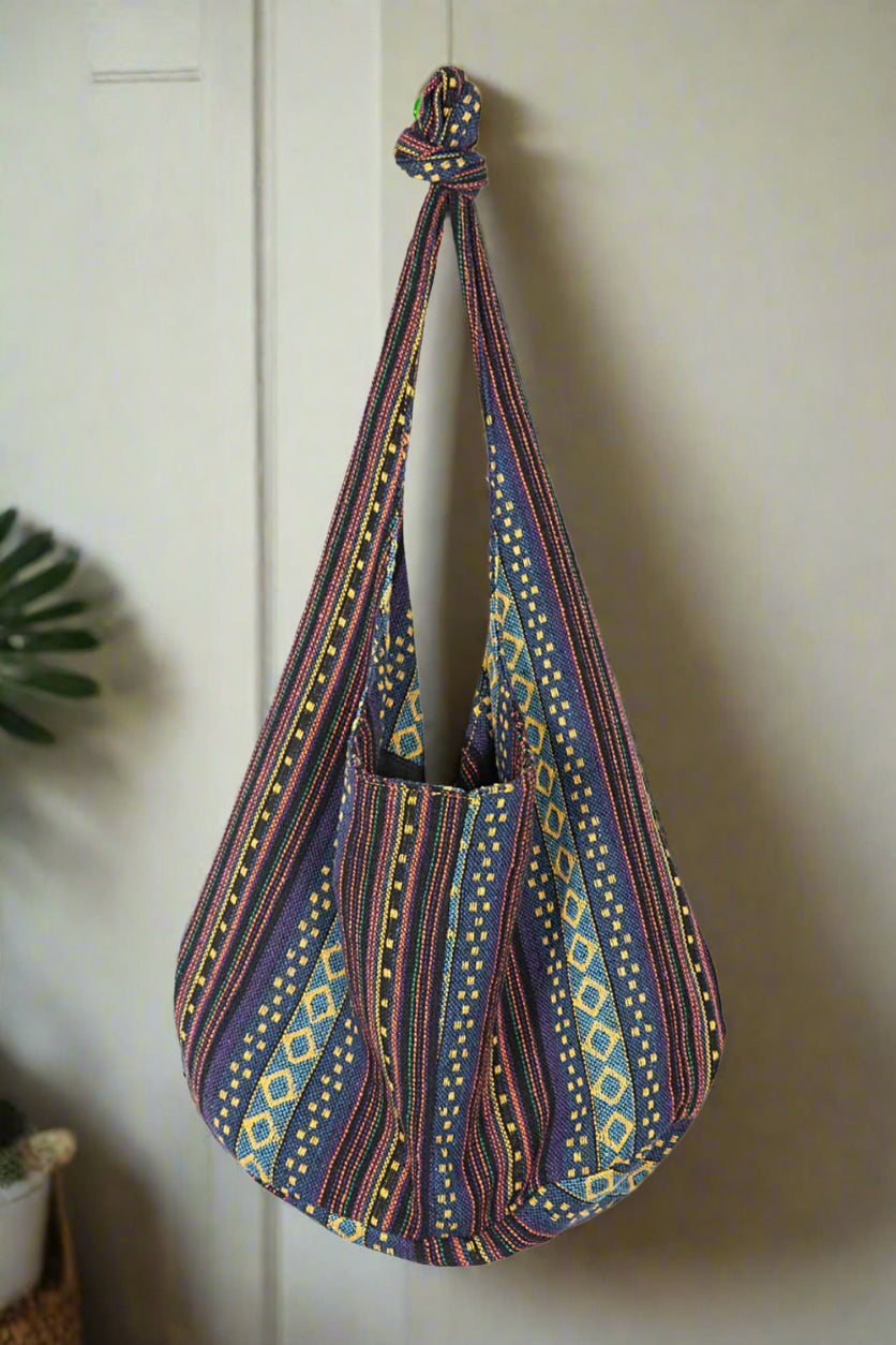 Large Canvas Crossbody Bag - Maka Boho