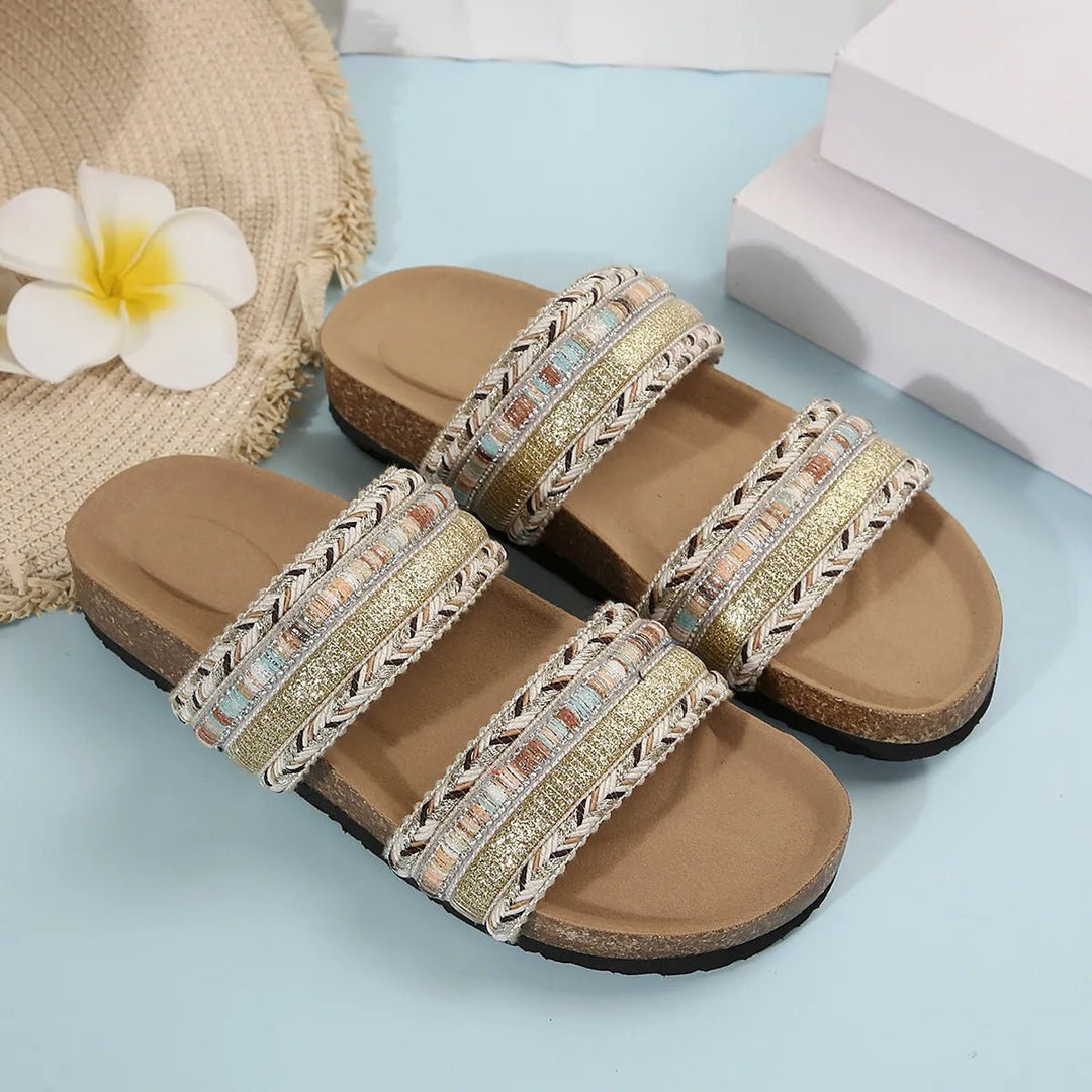 Open Toe Platform Sandals - Maka Boho