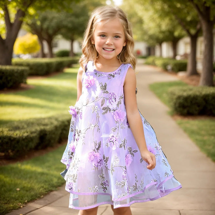 Boho Chiffon Girls Dress - Maka Boho