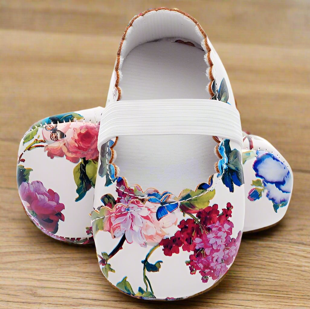Floral Vegan Leather Baby Shoes - Maka Boho
