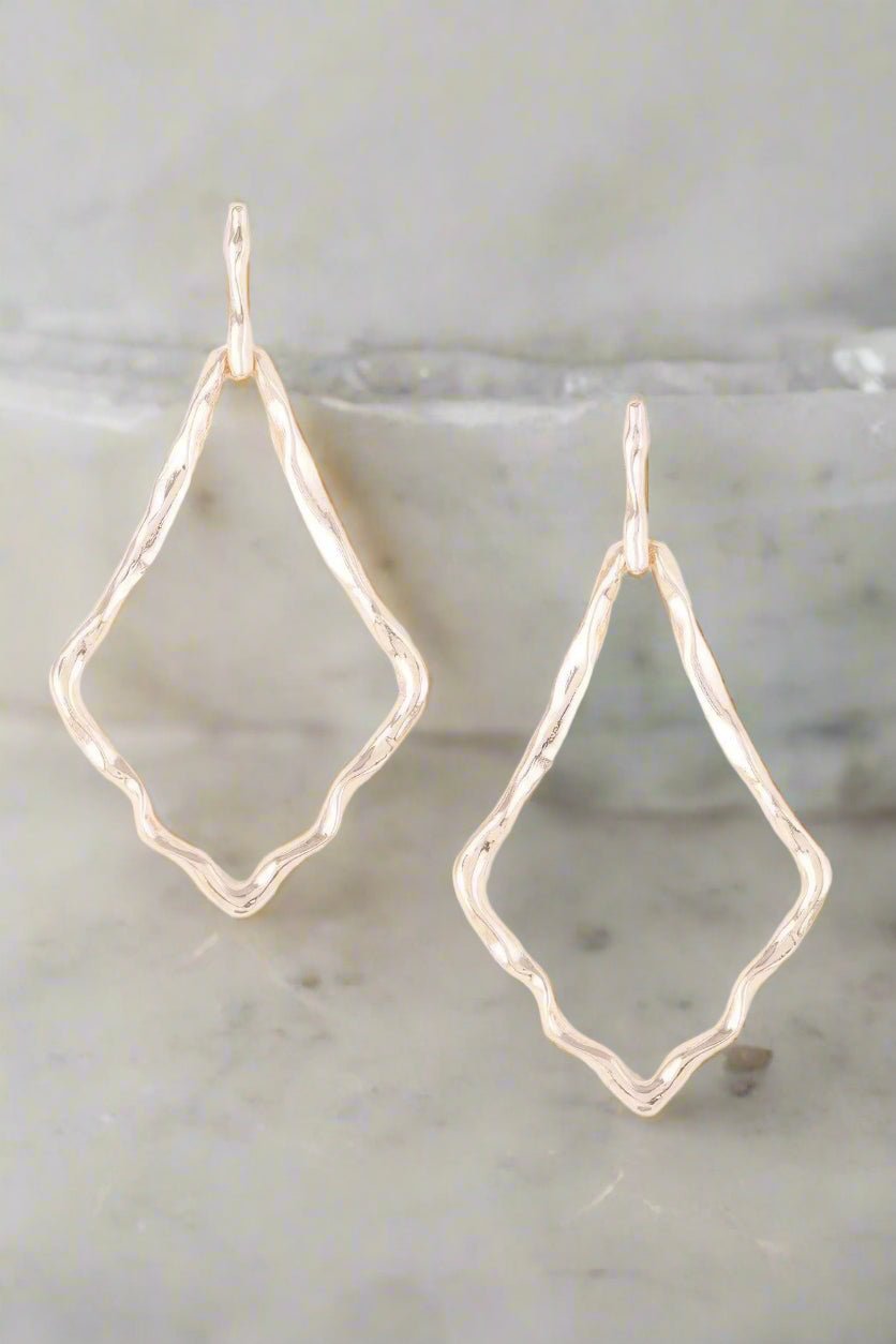 Hammered Kite Earrings - Maka Boho