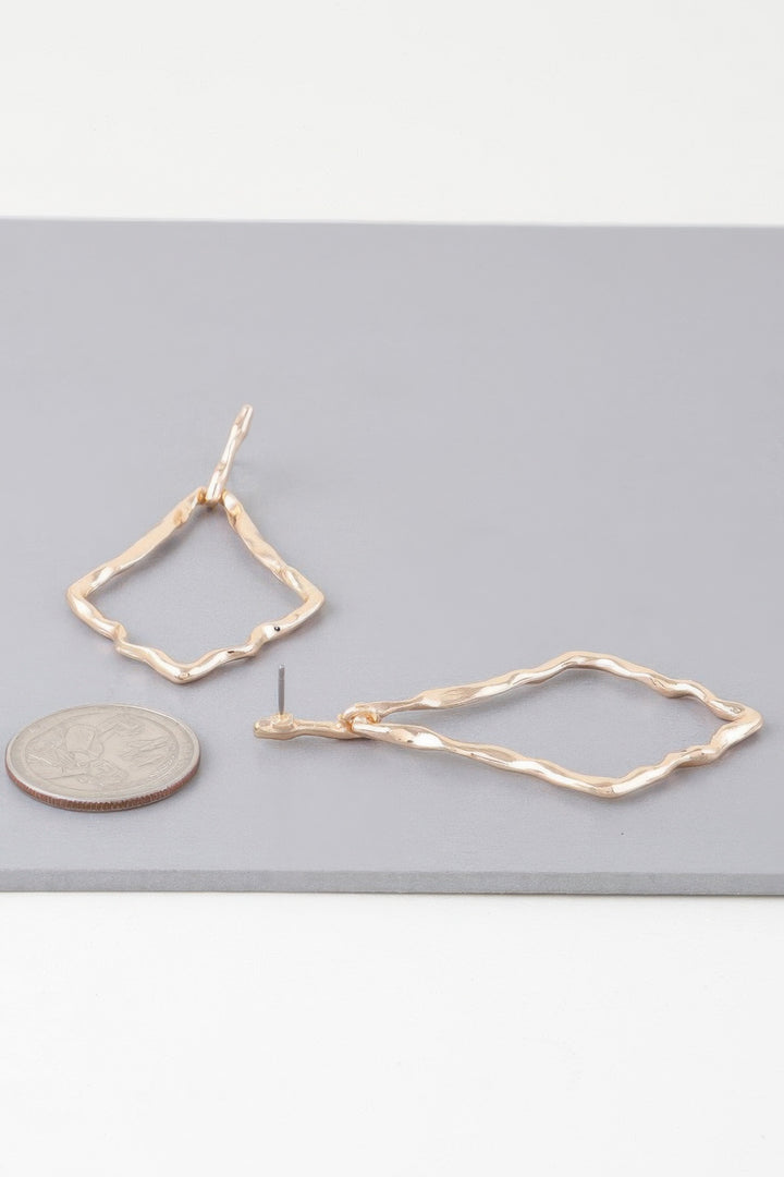 Hammered Kite Earrings - Maka Boho