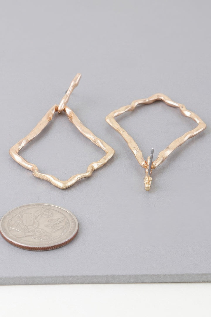 Hammered Kite Earrings - Maka Boho