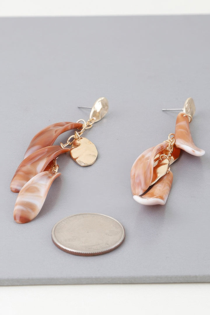 Feather Drop Earrings - Maka Boho