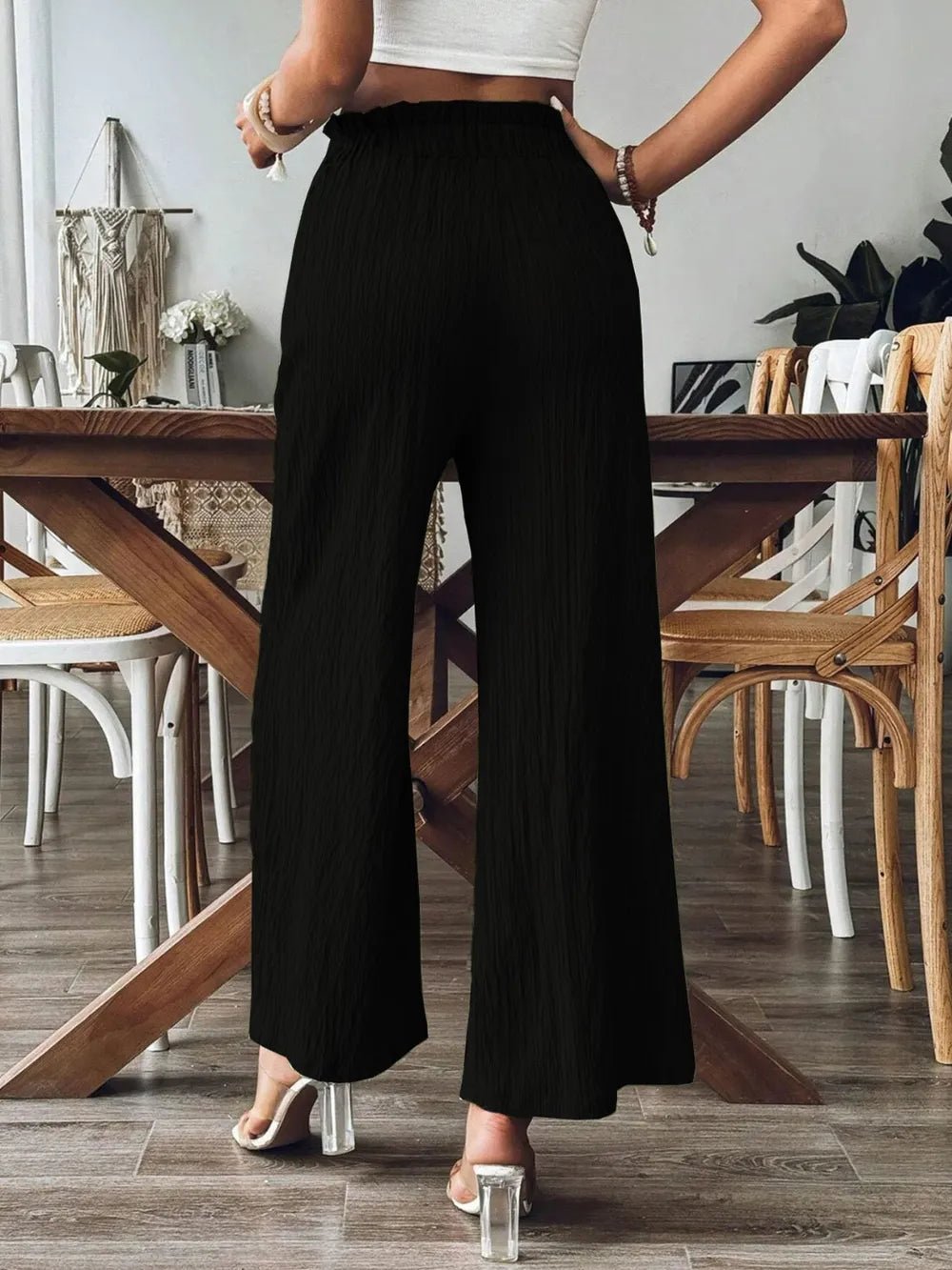 Frill Wide Leg Pants - Maka Boho