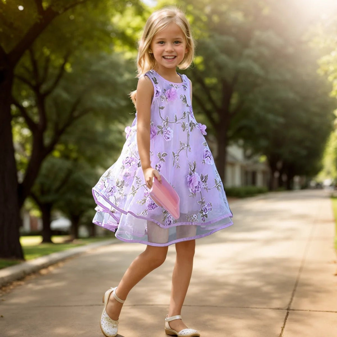Boho Chiffon Girls Dress - Maka Boho