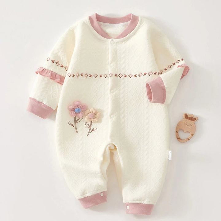 Baby Girl Romper Long Sleeve Cotton Autumn Winter Warm Newborn Clothes Princess First Birthday Baby Jumpsuit High Quality - Maka Boho