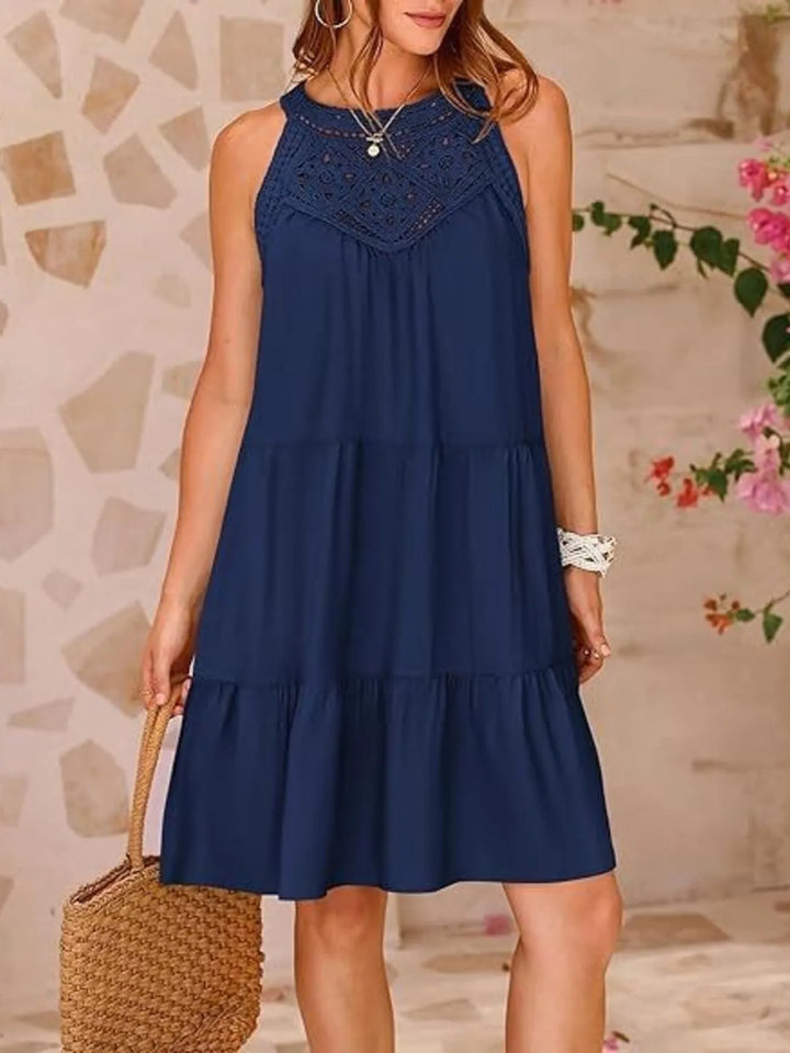 Crochet Lace Tiered Summer Dress - Maka Boho