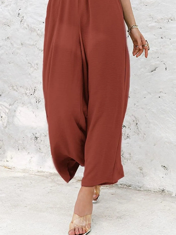 Full Size Wide Leg Pants with Pockets Plus Size - Maka Boho