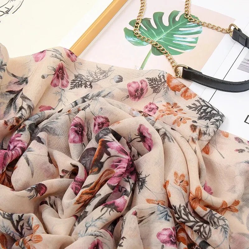 Large Cotton Viscose Women's Scarf - Maka Boho