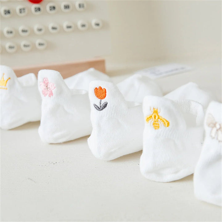 Girls Embroidered Socks (5) - Maka Boho
