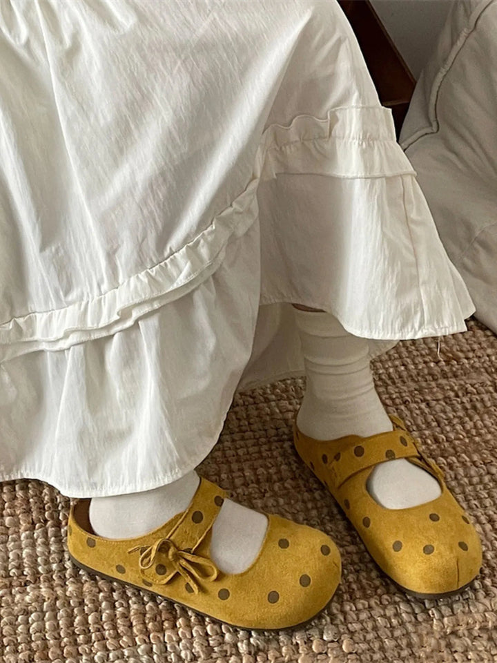 Polka Dot Round Toe Slip - Ons - Maka Boho