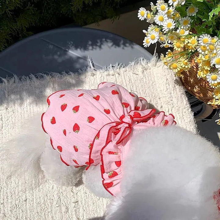 Strawberry Dog Dress - Maka Boho