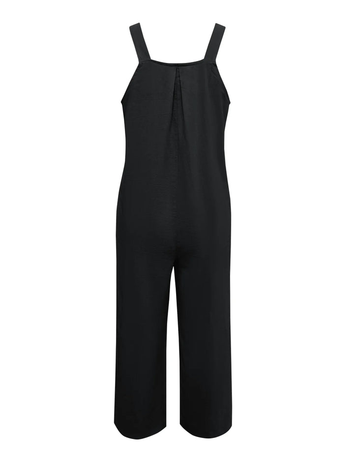 Floral Embroidered Wide Leg Jumpsuit - Maka Boho