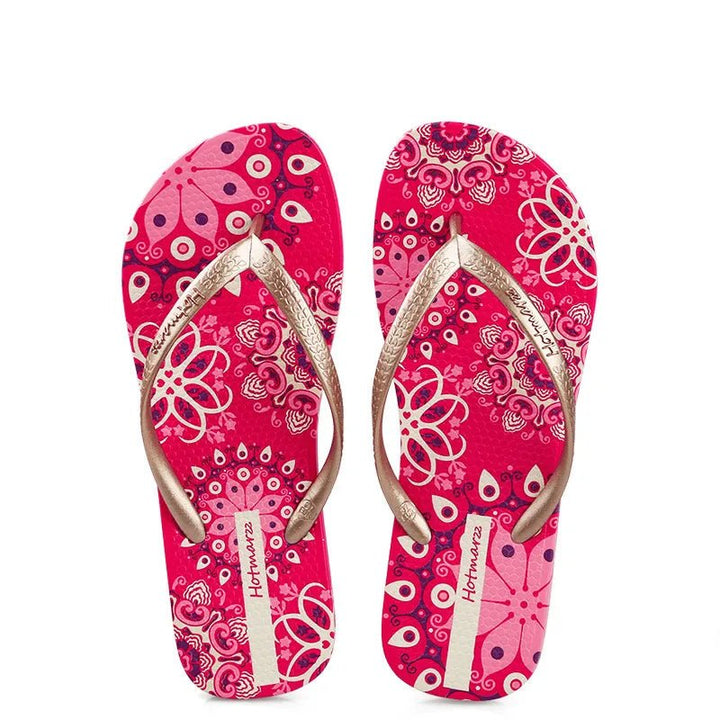 Printed Summer Toe Post Slippers - Maka Boho