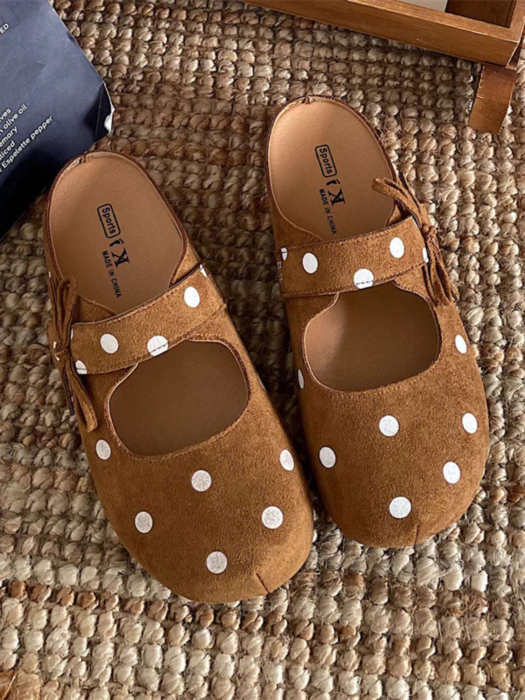 Polka Dot Round Toe Slip - Ons - Maka Boho