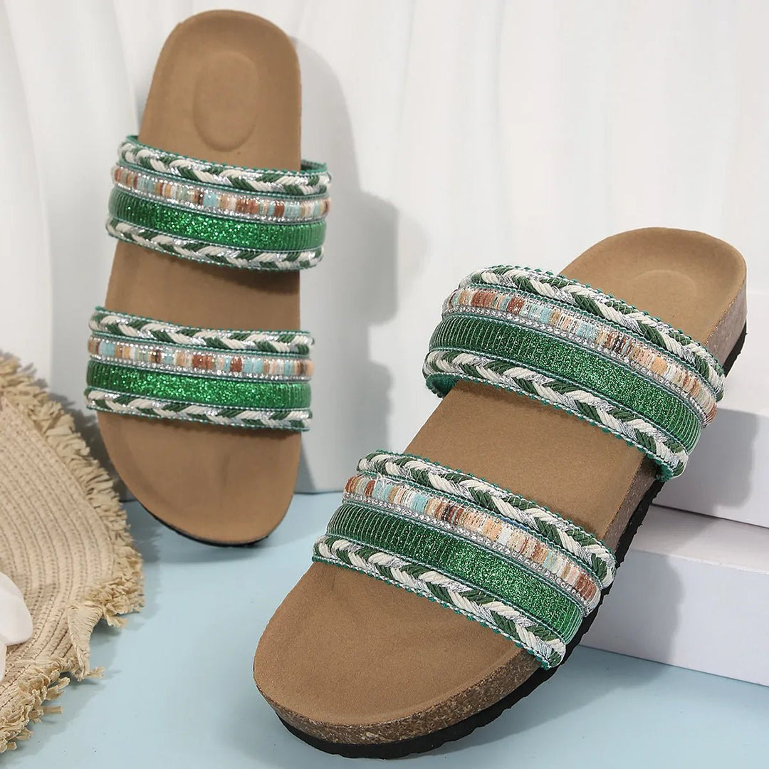 Open Toe Platform Sandals - Maka Boho