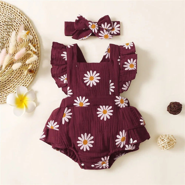 Flora Onesie + Headband - Maka Boho