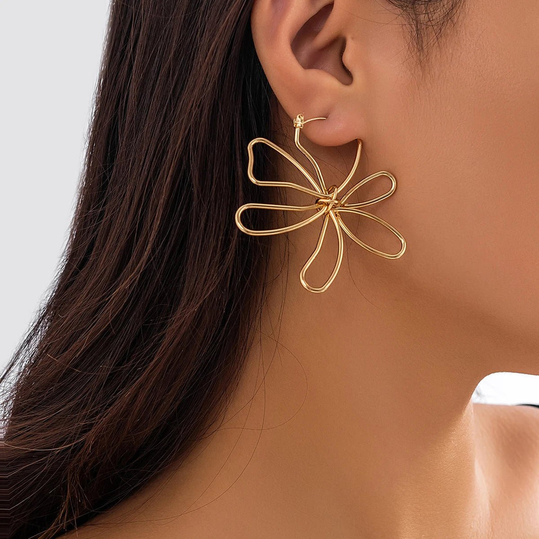 Vintage Big Flower Earrings - Maka Boho