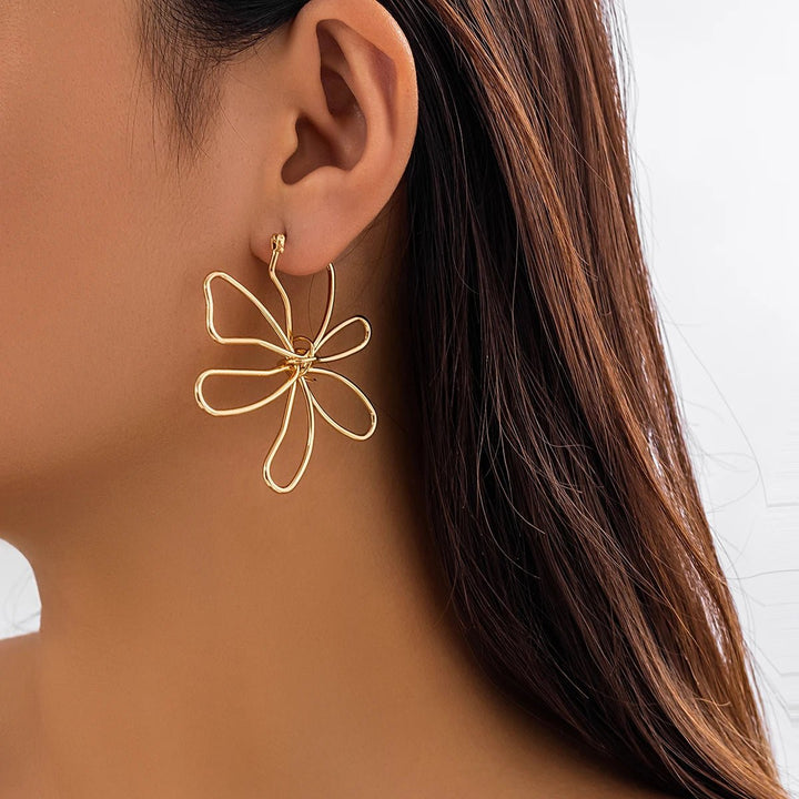 Vintage Big Flower Earrings - Maka Boho