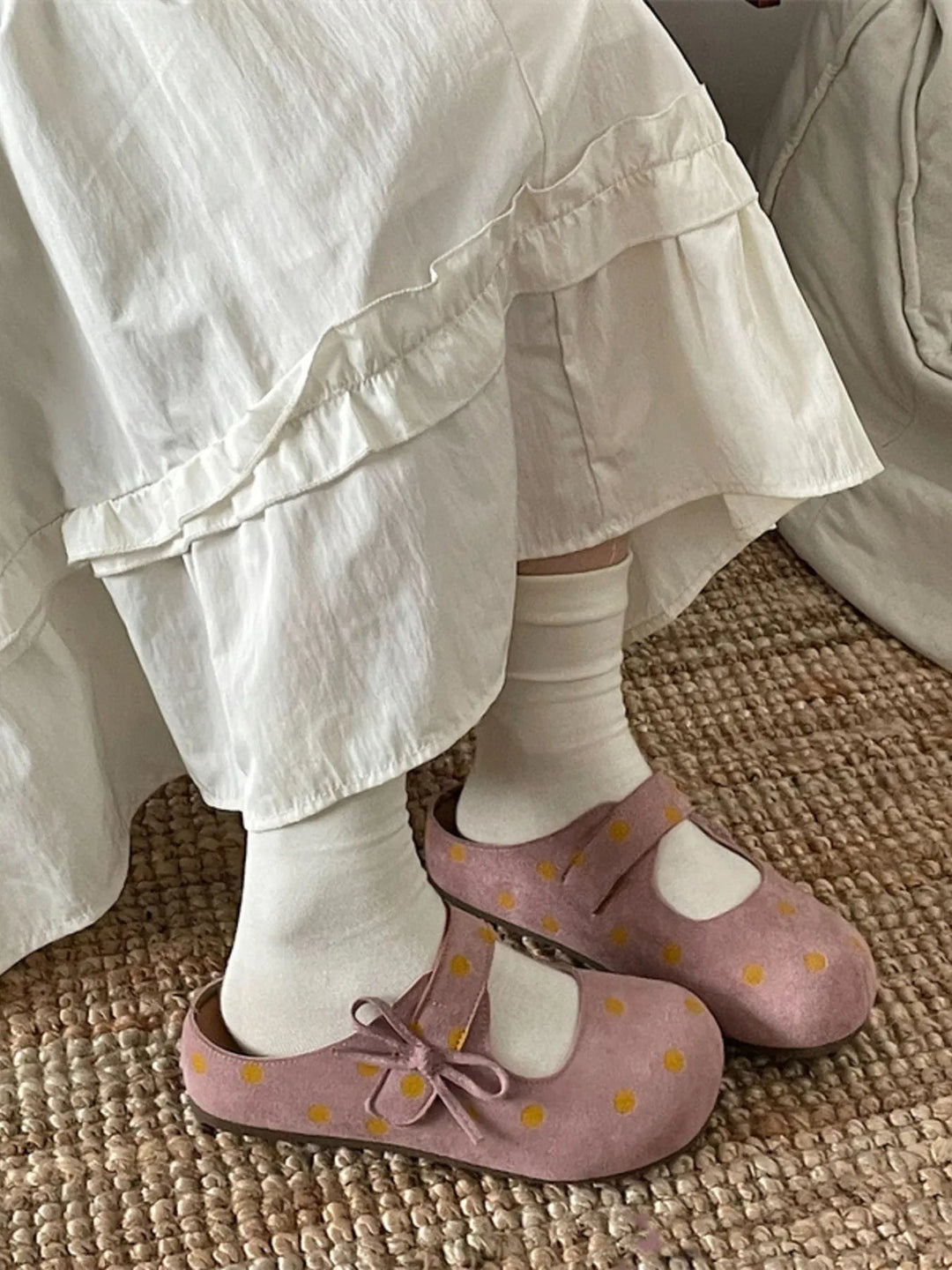 Polka Dot Round Toe Slip - Ons - Maka Boho