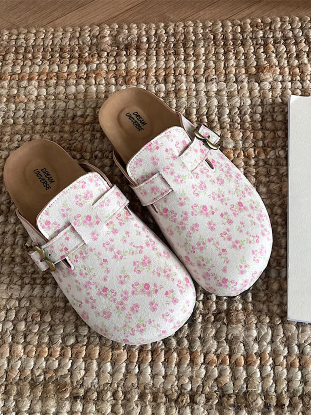Floral Pattern Round Toe Slip - Ons - Maka Boho