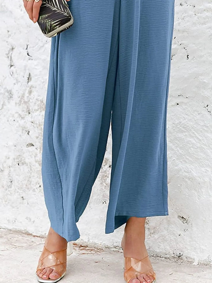 Full Size Wide Leg Pants with Pockets Plus Size - Maka Boho