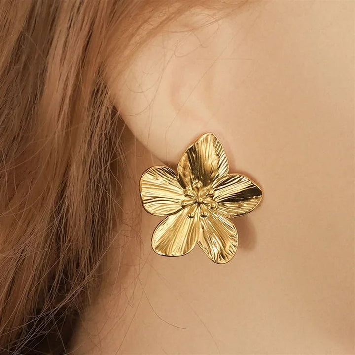 Popular Women's Fashion Earrings Flower Alloy Retro Style Women's Party Accessories Gifts - Maka Boho