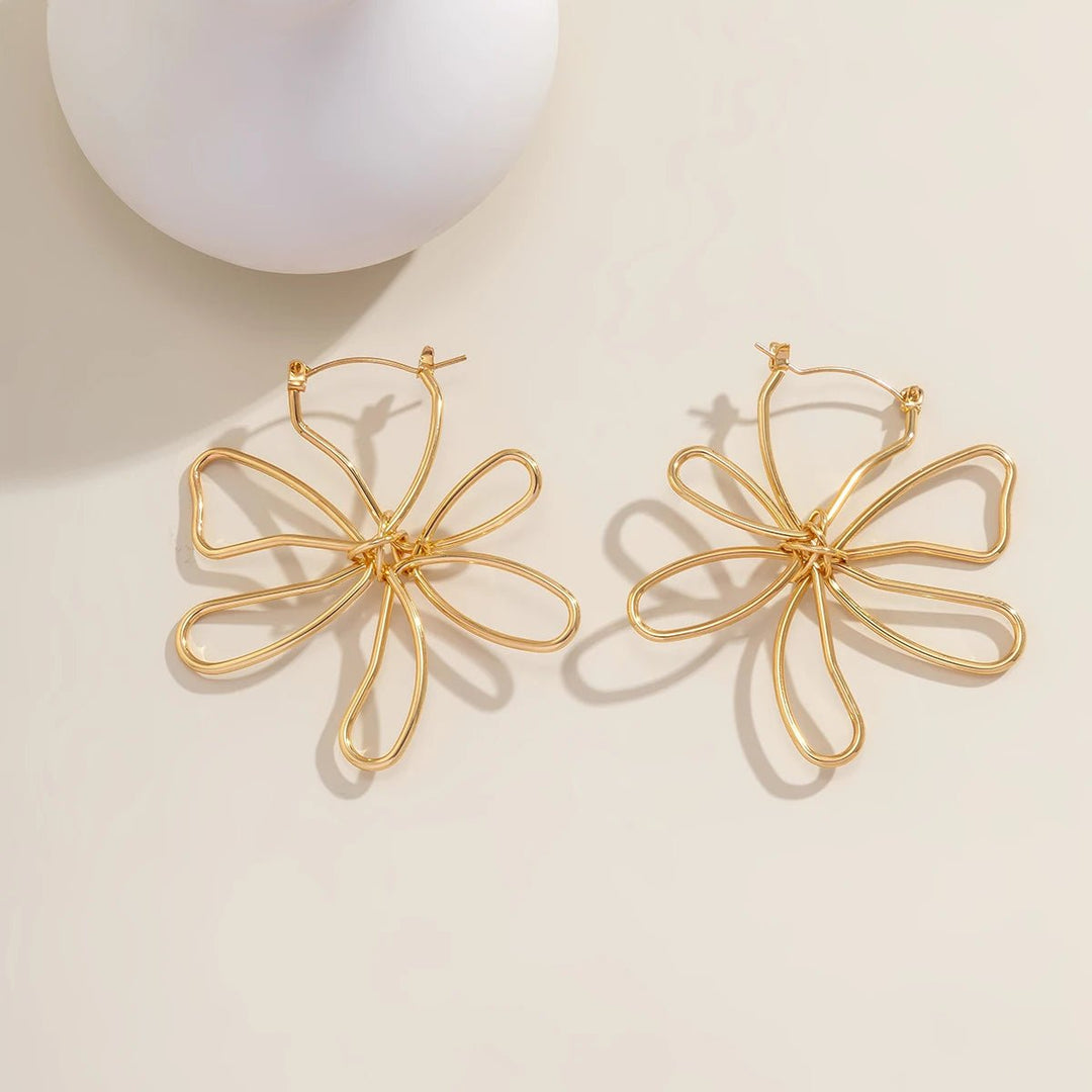 Vintage Big Flower Earrings - Maka Boho