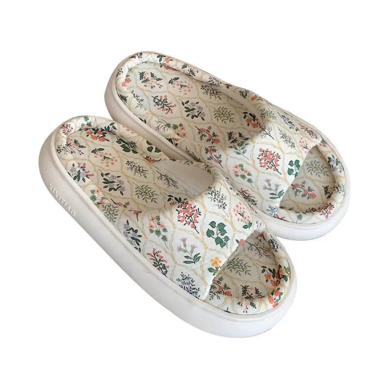 Open Toe Platform Slippers - Maka Boho