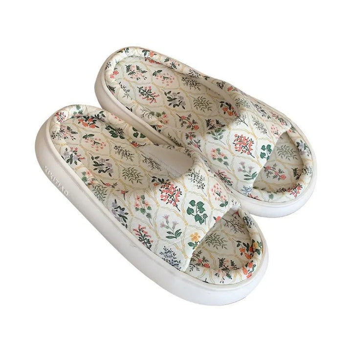 Open Toe Platform Slippers - Maka Boho