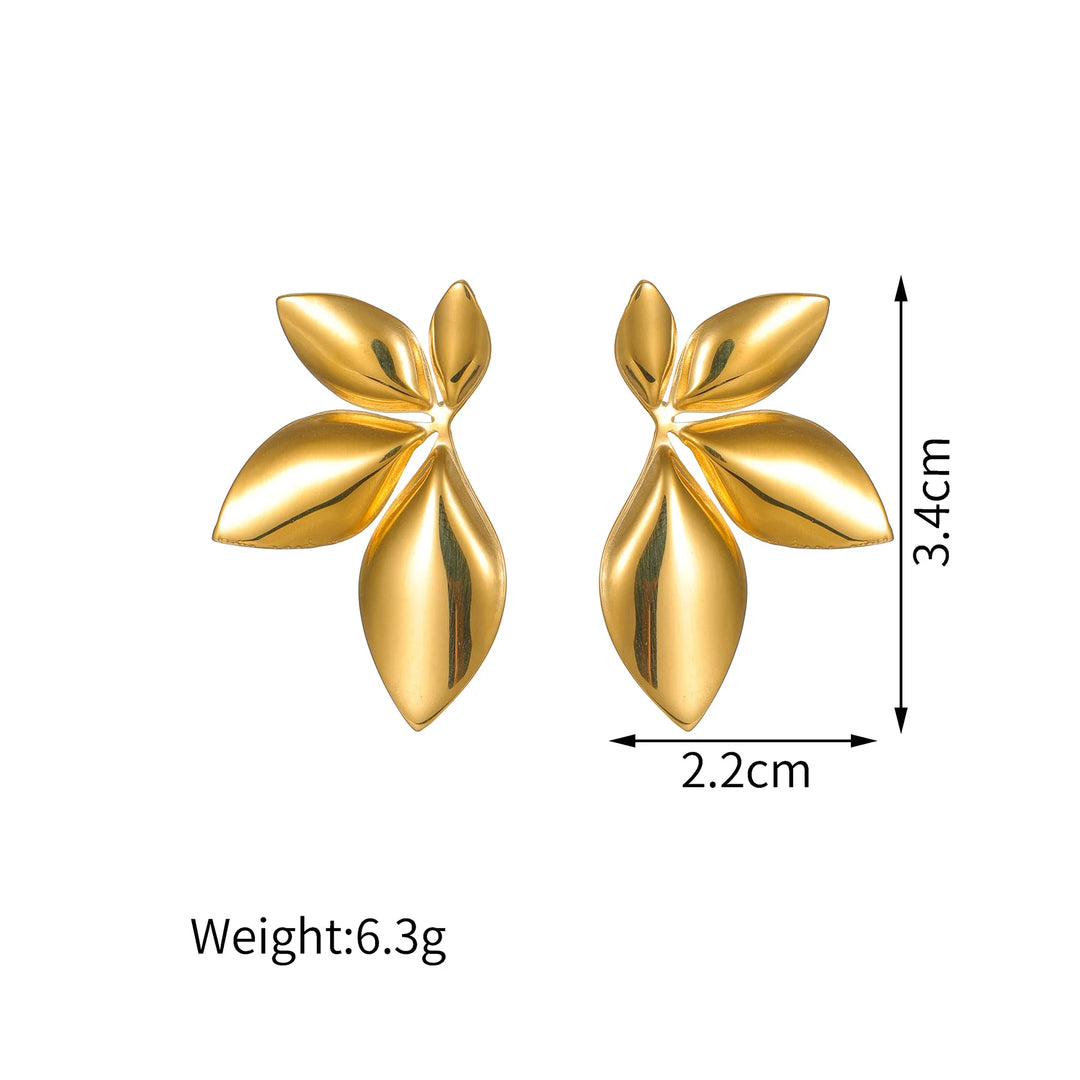 Gorgeous Gold Leaf Earrings - Maka Boho