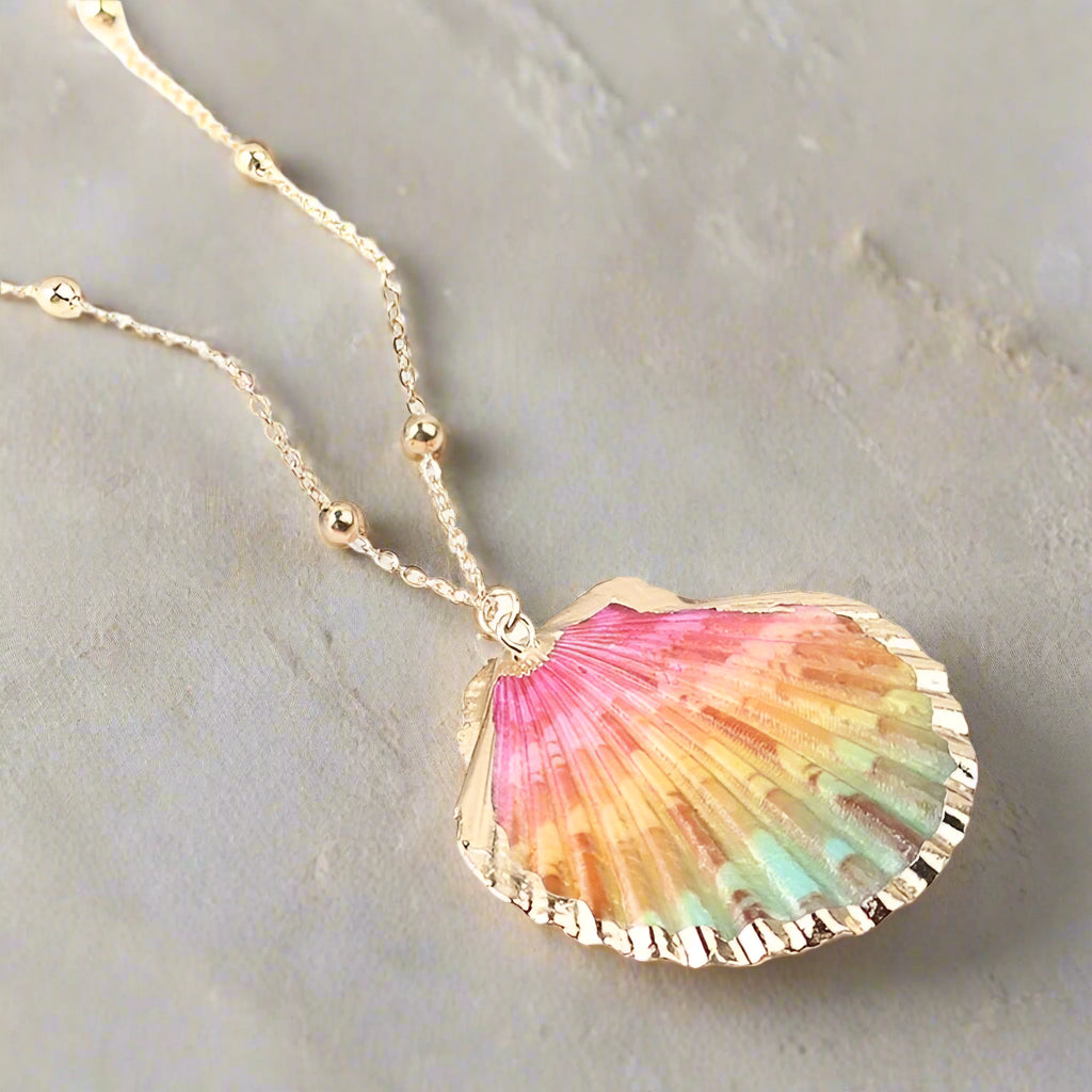 Rainbow Shell Necklace - Maka Boho