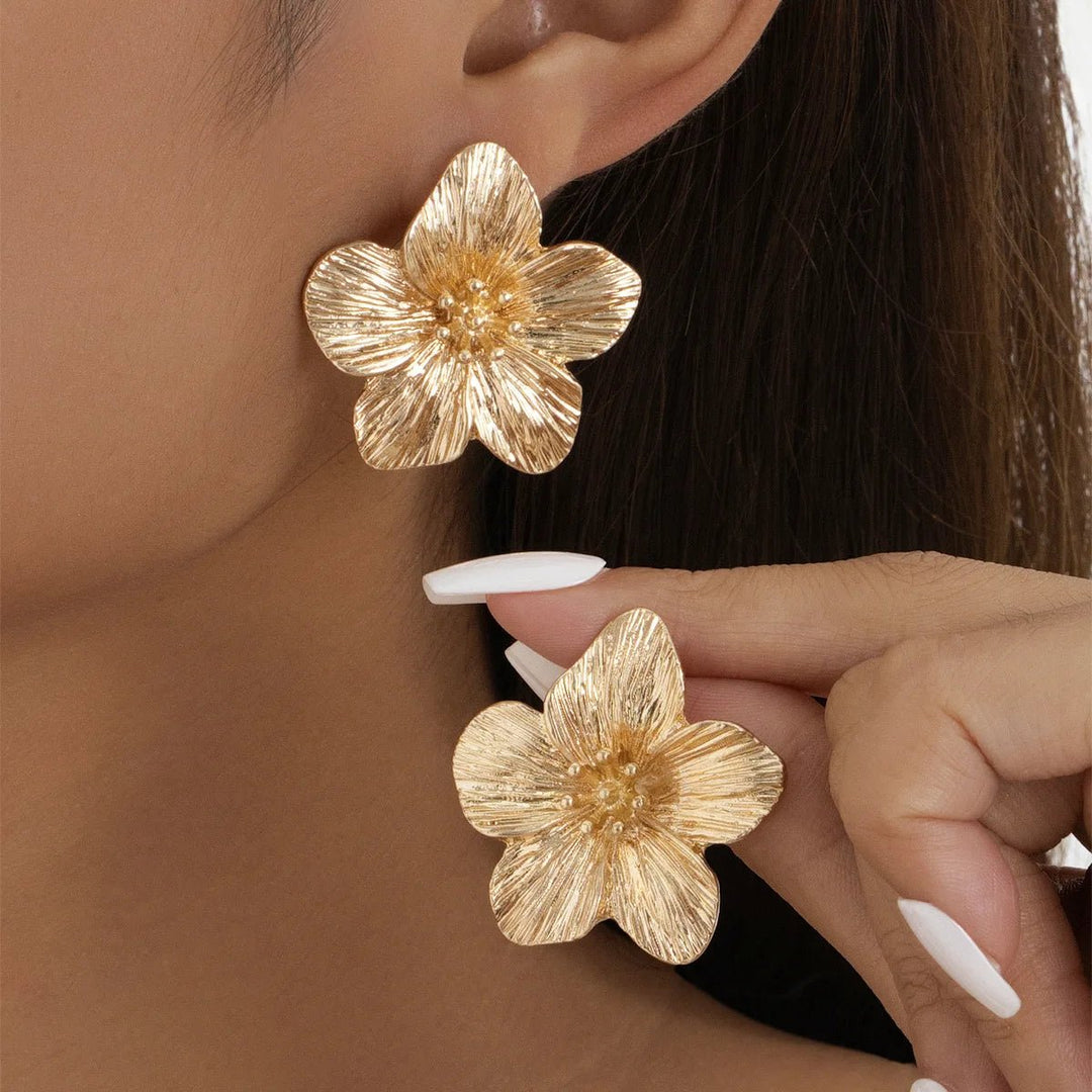 Women's Fashion Earrings Flower Alloy Retro Style Women's Party Accessories Gifts - Maka Boho