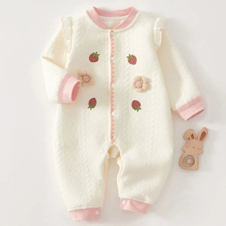 Baby Girl Romper Long Sleeve Cotton Autumn Winter Warm Newborn Clothes Princess First Birthday Baby Jumpsuit High Quality - Maka Boho