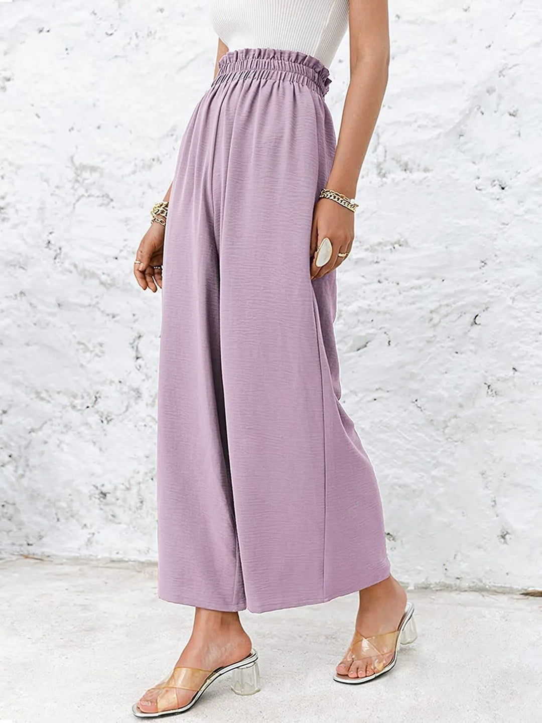 Full Size Wide Leg Pants with Pockets Plus Size - Maka Boho