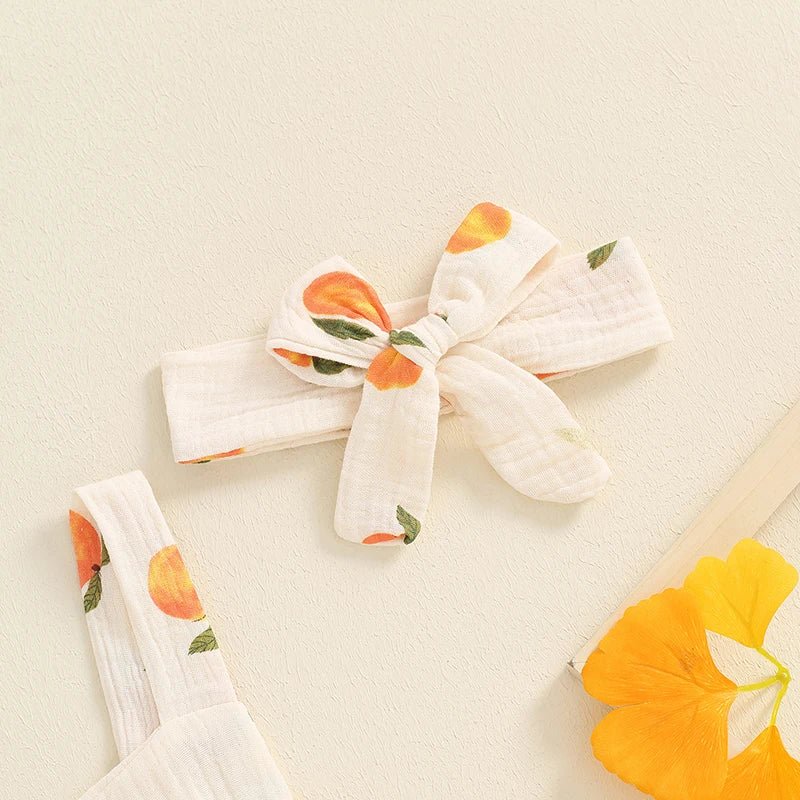 Peach Romper + Headband - Maka Boho