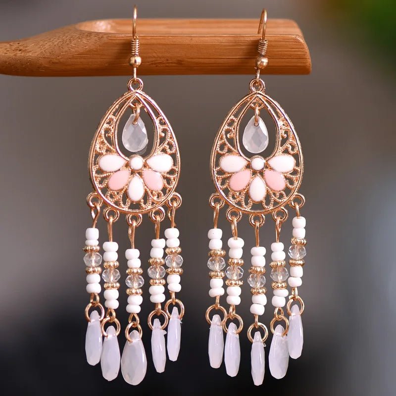 Beaded Gypsy Earrings - Maka Boho