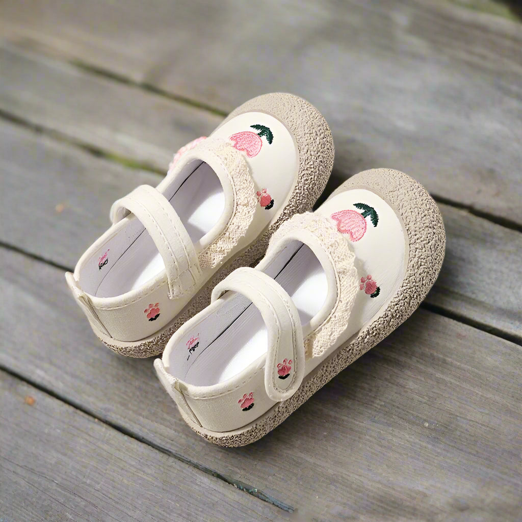 Girls Embroidered Flower Shoes - Maka Boho