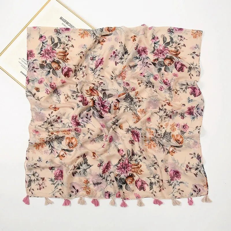 Large Cotton Viscose Women's Scarf - Maka Boho