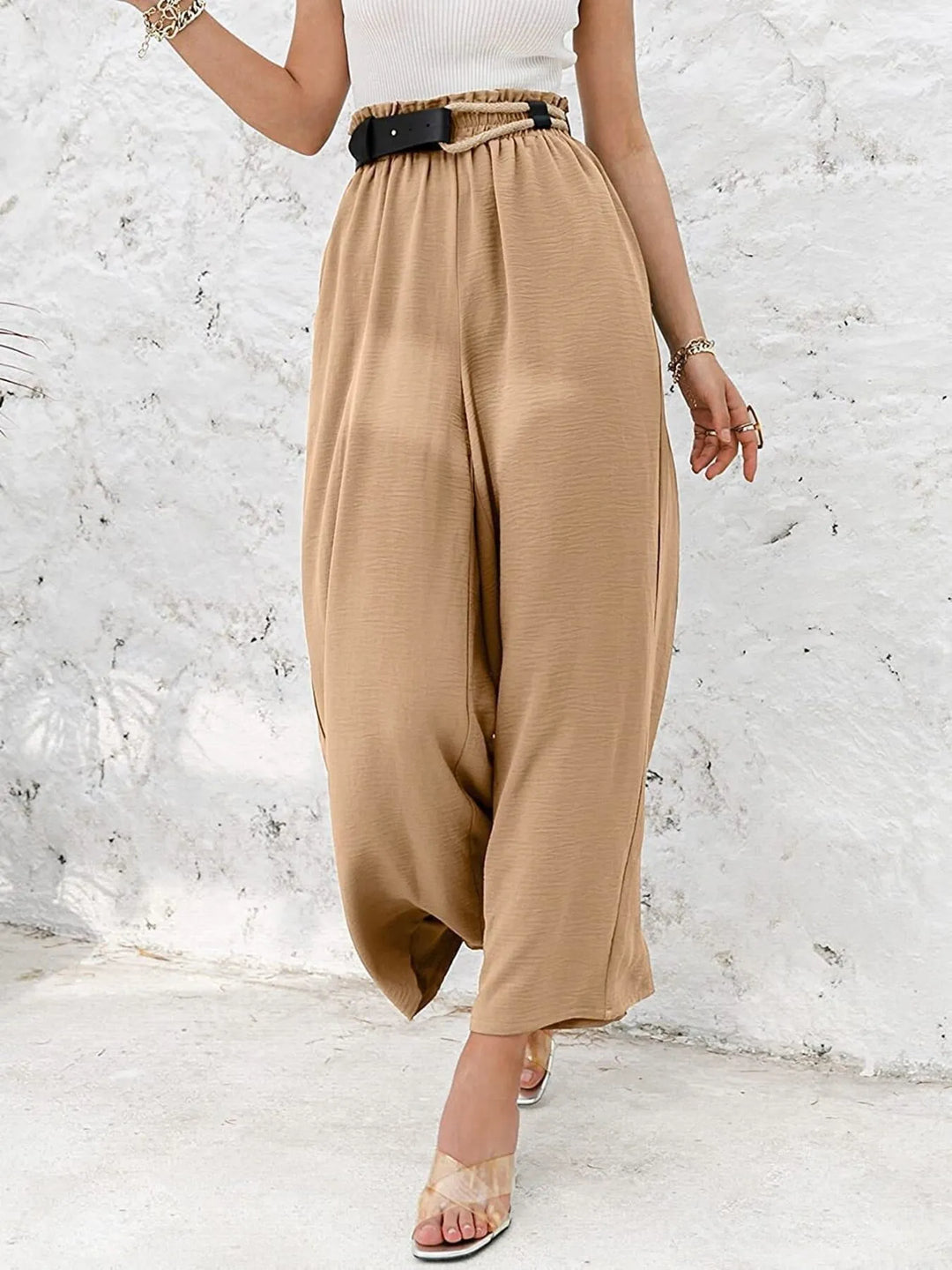 Full Size Wide Leg Pants with Pockets Plus Size - Maka Boho