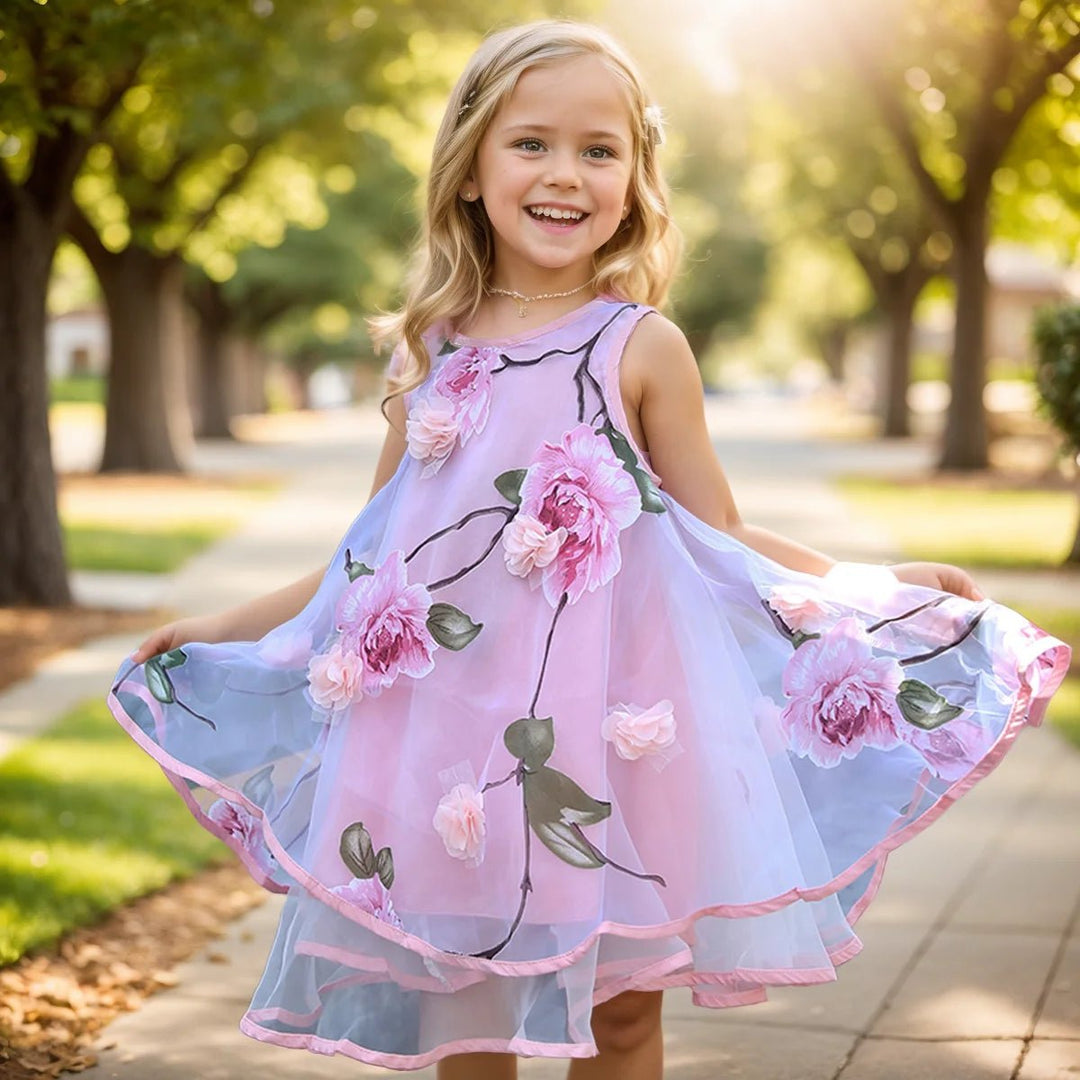Boho Chiffon Girls Dress - Maka Boho
