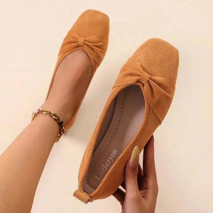 Square Toe Block Heels Slip - Ons - Maka Boho