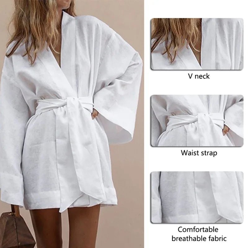 White Kimono Dress - Maka Boho