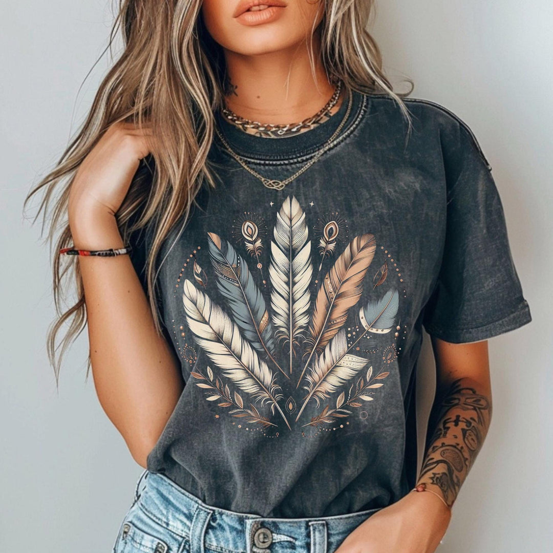 Feather Festival T-Shirt - Maka Boho
