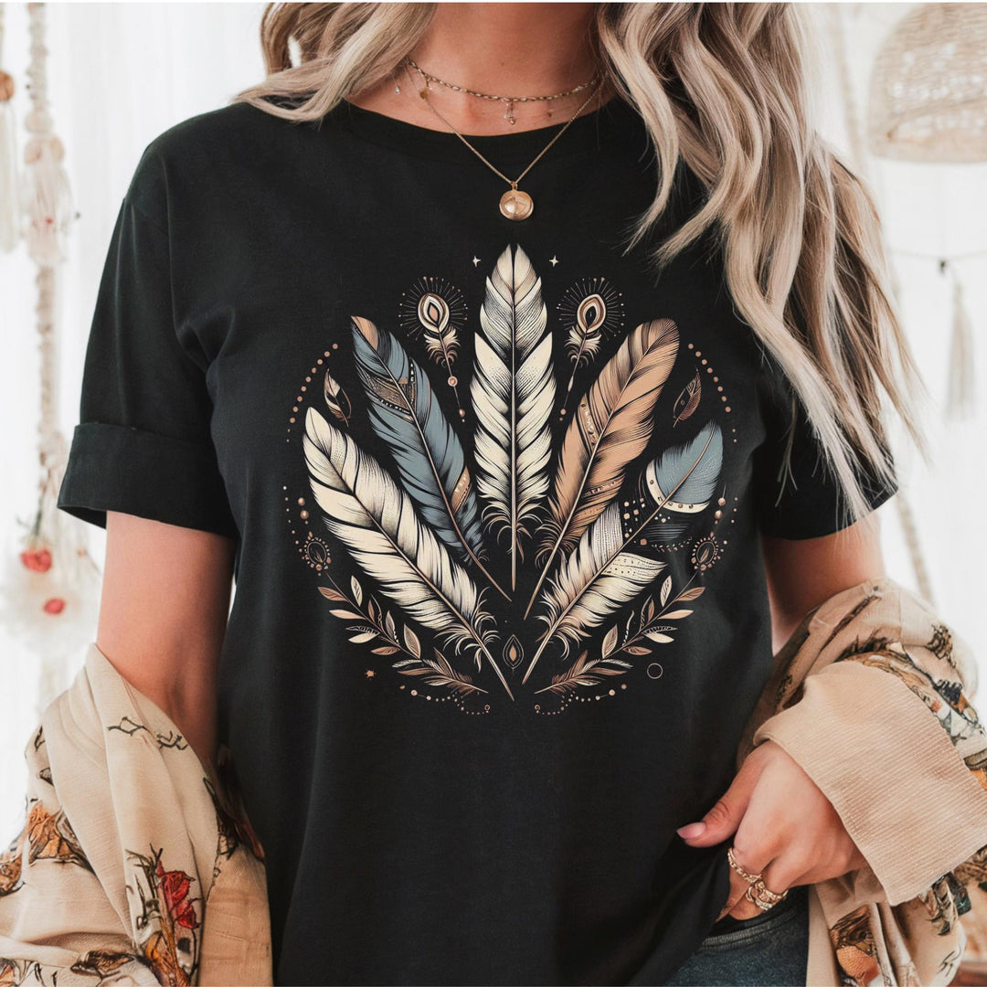 Feather Festival T-Shirt - Maka Boho