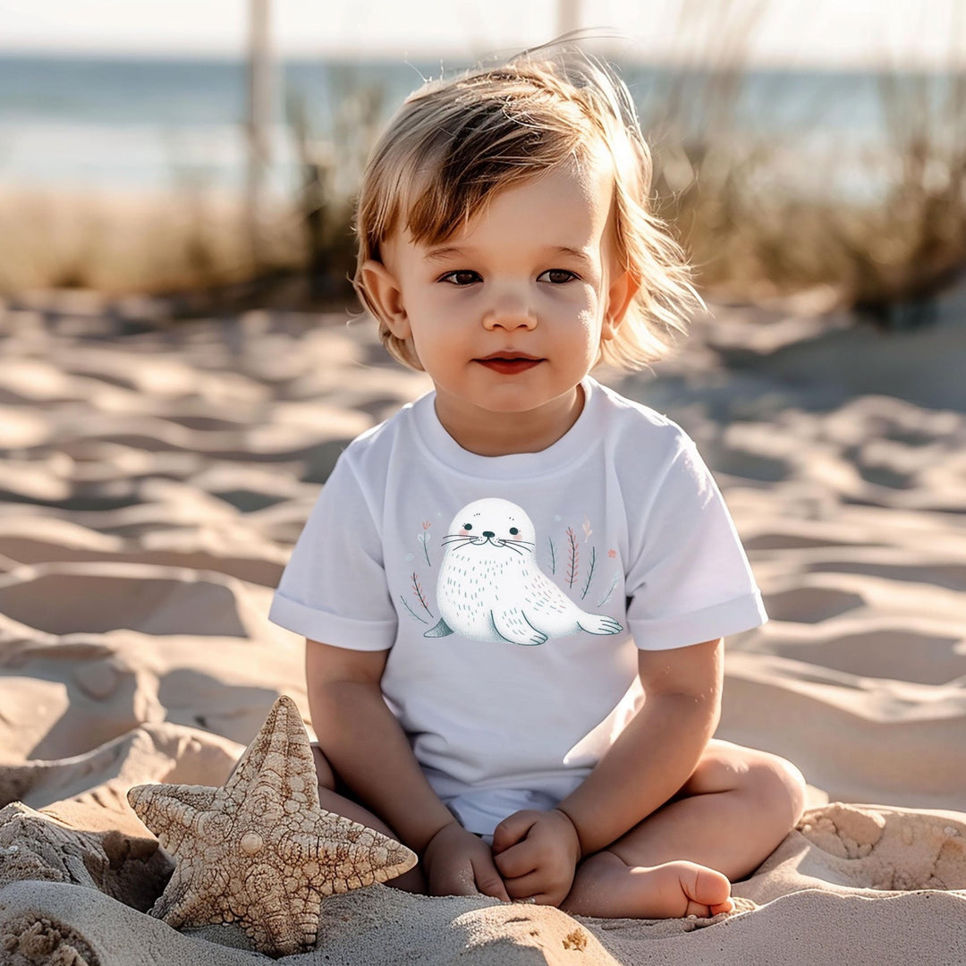 Cute Seal Kids Tee - Maka Boho