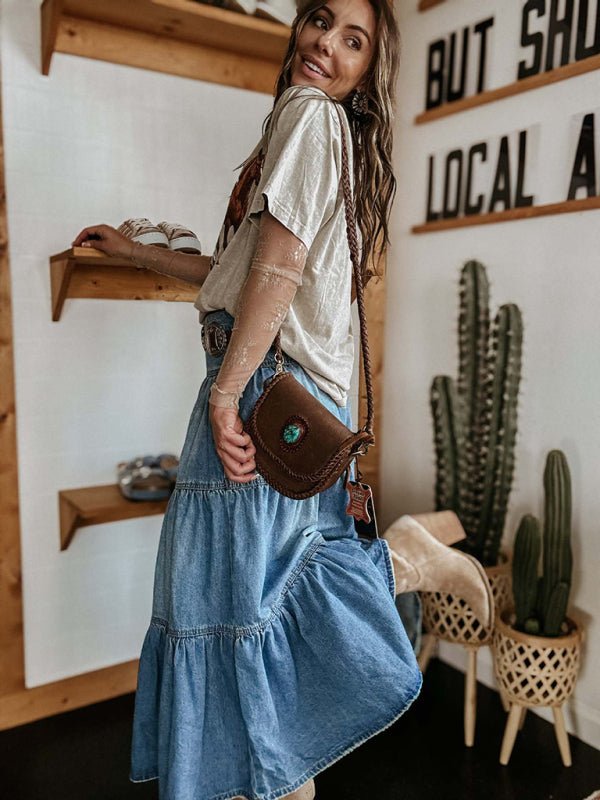 Caitlin Denim Skirt - Maka Boho