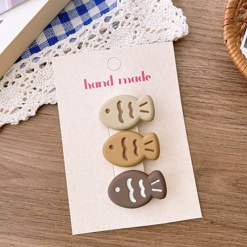 Handmade Fish Hair Clips - Set of 3 - Maka Boho