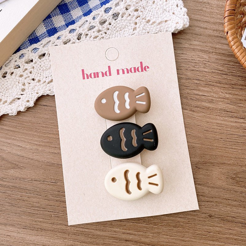 Handmade Fish Hair Clips - Set of 3 - Maka Boho